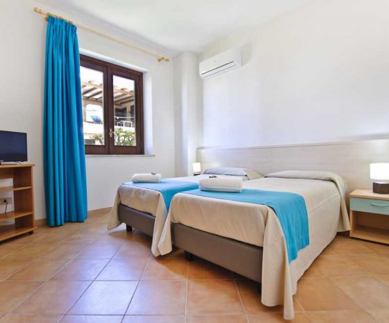 Sicile kite wind resort Santa Maria appartement vue mer chambre double