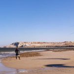 Dakhla cours de kite vue désert