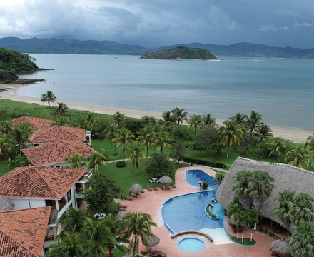Costa Rica kite Nandel Beach Resort vue aérienne